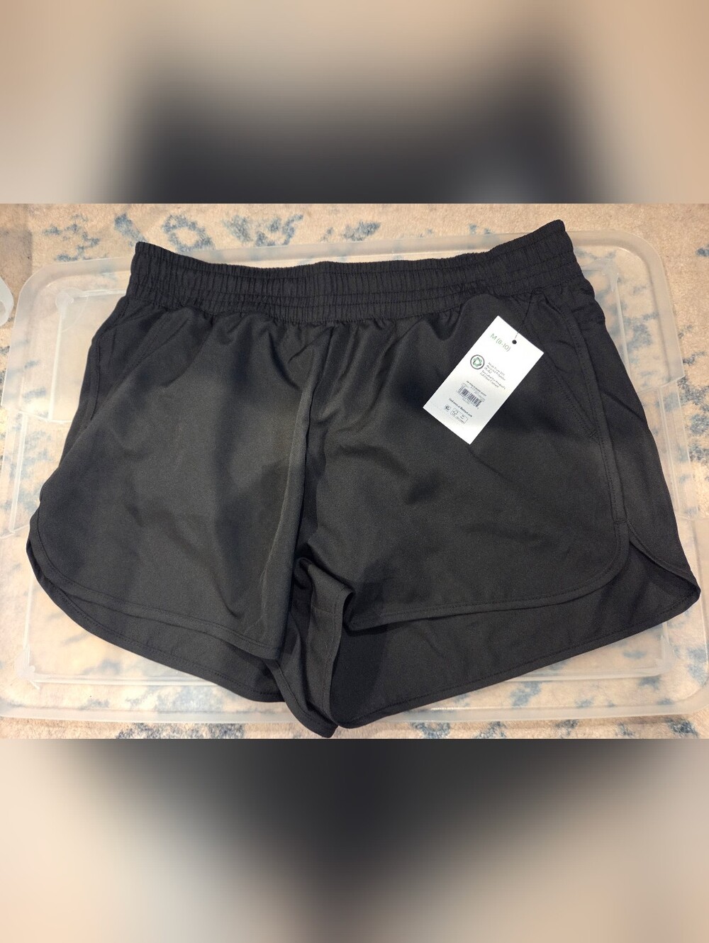 Athletic Works Black Women's Running Shorts